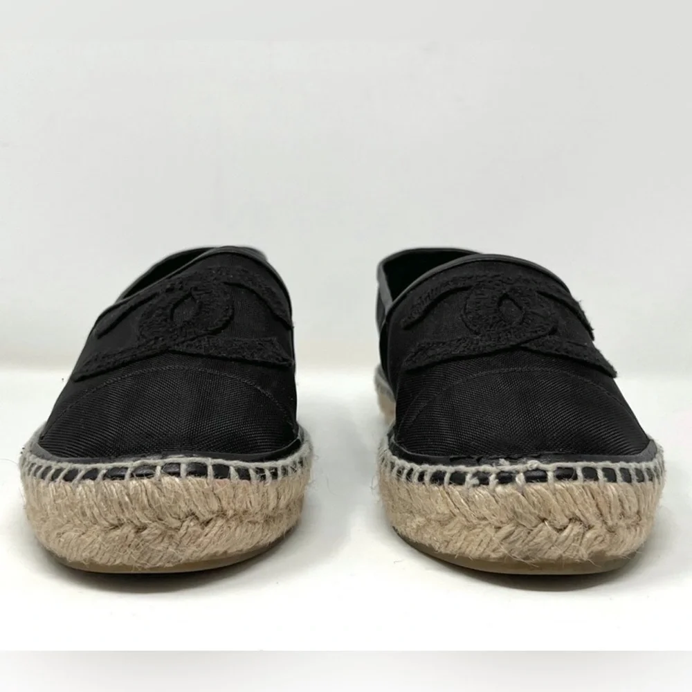 🥰 CC CHANEL mesh black espadrilles 38 - Picture 4 of 7